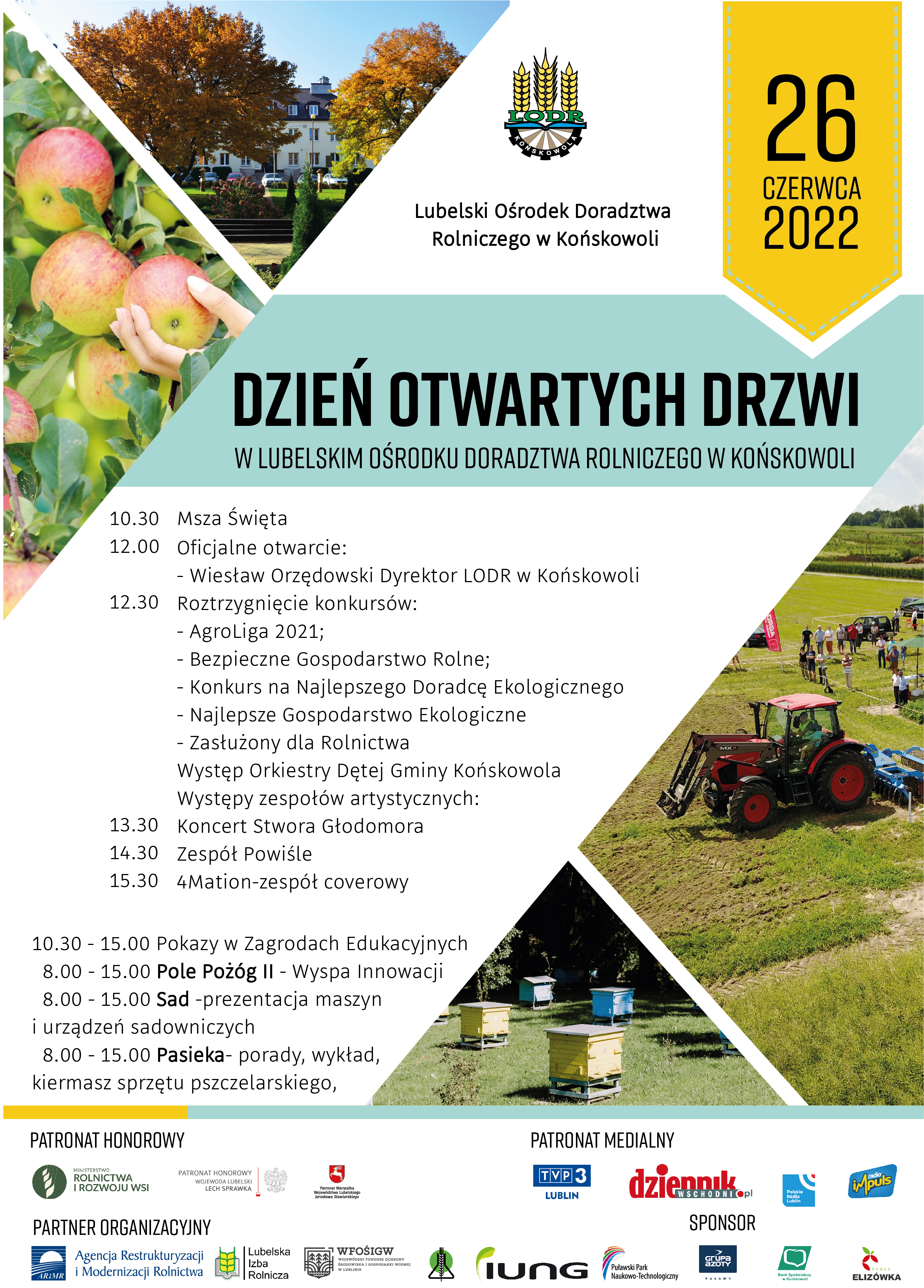 Plakat Drzwi Otwarte Lubelski Ośrodek Doradztwa Rolniczego w Końskowoli