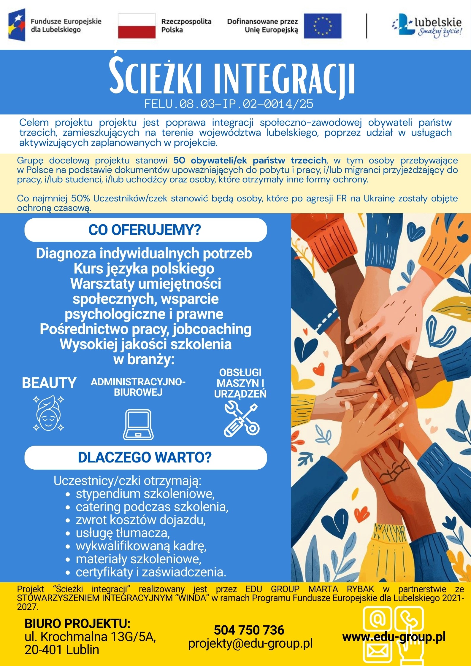 plakat projektu ścieżki integracji
