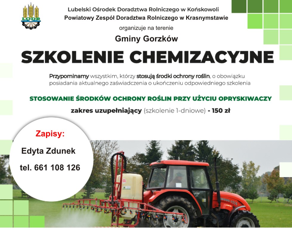 Plakat szkolenie chemizacyjne